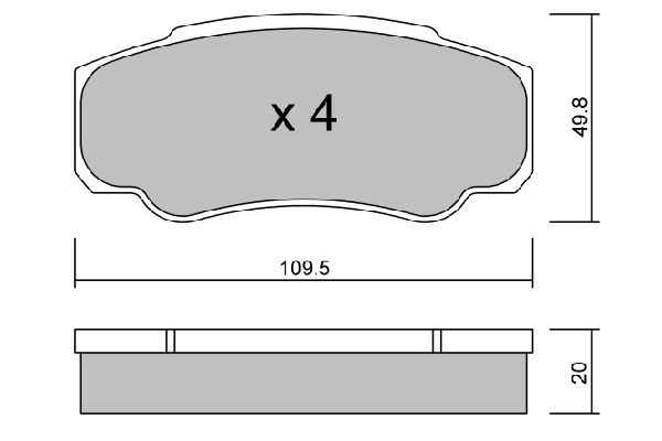 Kit de plaquettes de frein, frein à disque